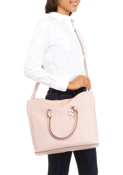 Promo 🥰 Anne Klein Emboossed Woven Tote ✔️ -Deals Anne Klein Store Belk 251
