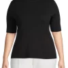 Hot Sale 🔥 Anne Klein Plus Size Elbow Sleeve Turtleneck Sweater ⌛