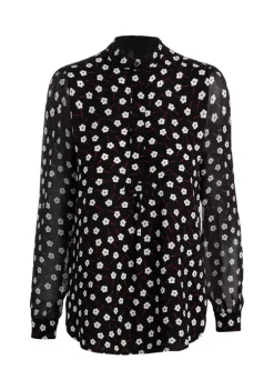 Budget 🥰 Anne Klein Plus Size Floral Ascent Poet Blouse ✔️