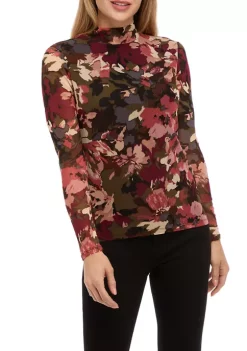 Coupon ✨ Anne Klein 👩 Women's Mesh Turtleneck Top 🛒