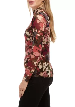 Coupon ✨ Anne Klein 👩 Women's Mesh Turtleneck Top 🛒 -Deals Anne Klein Store Belk 307