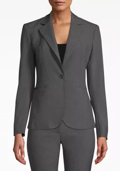 Best Sale ✨ Anne Klein 👩 Women's Notch Collar One Button Blazer 🤩 -Deals Anne Klein Store Belk 334