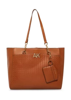 Hot Sale 😉 Anne Klein Smooth Embossed Woven Tote bag 😀 -Deals Anne Klein Store Belk 338