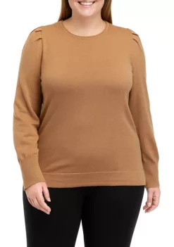 Top 10 ⌛ Anne Klein Plus Size Crew Neck Sweater with Puff Sleeves 🔥 -Deals Anne Klein Store Belk 344