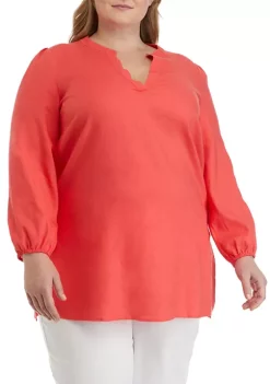 Brand new 💯 Anne Klein Plus Size Extended Split Neck Tunic ⭐