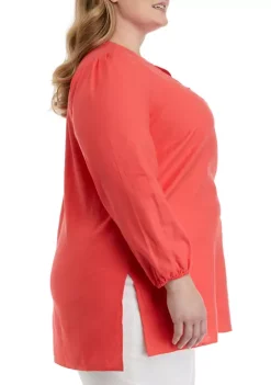 Brand new 💯 Anne Klein Plus Size Extended Split Neck Tunic ⭐ -Deals Anne Klein Store Belk 399
