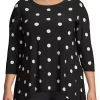 Buy ❤️ Anne Klein Plus Size Dot Print Shark Bite Top 🎁
