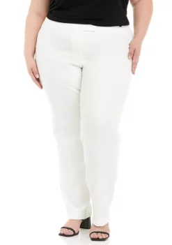 Deals 🧨 Anne Klein Plus Size Cotton Double Weave Extended Tab Bowie Pants 😍