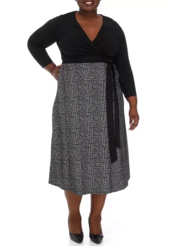 Discount 😍 Anne Klein Plus Size Serenity Combo 👗 Dress 🥰