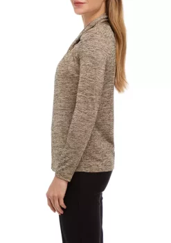 Buy 🔔 Anne Klein 👩 Women's Glitter Marl Twist Neck Top 🧨 -Deals Anne Klein Store Belk 450