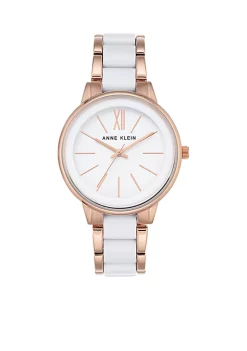 Outlet 🎁 Anne Klein 👩 Women's Rose Gold-Tone Bracelet ⌚ Watch 😀