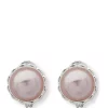 Buy 😀 Anne Klein Silver-Tone Pearl Dome Clip Earrings 🔥
