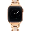 Buy 👍 Anne Klein Rose Gold-Tone Mixed Metal Chain with Blush Enamel Apple ⌚ Watch Band 🔔