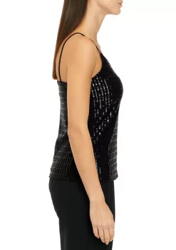Hot Sale 🎁 Anne Klein 👩 Women's Shine V-Neck Cami Top ⭐ -Deals Anne Klein Store Belk 512