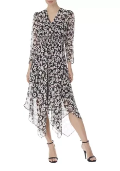 Cheapest ✔️ Anne Klein 👩 Women's V-Neck Midi 👗 Dress 🔥