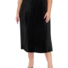 Discount 👍 Anne Klein Plus Size Pull On Pleated Satin 👗 Skirt 👍
