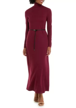 Top 10 🥰 Anne Klein 👩 Women's Long Sleeve Mock Neck Serenity Knit Midi 👗 Dress 🛒