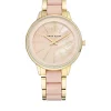 Flash Sale ❤️ Anne Klein 👩 Women's Gold-Tone 👩 Mother of Pearl Adjustable Bracelet Link ⌚ Watch 🧨