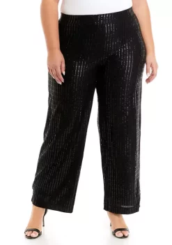Budget 🌟 Anne Klein Plus Size Shine Wide Leg Pants 👏