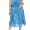 Coupon 🧨 Anne Klein Plus Size Drawstring Midi 👗 Dress ✔️