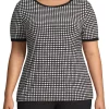 Flash Sale 🎉 Anne Klein Plus Size Dot Print Button Back Top 🔥