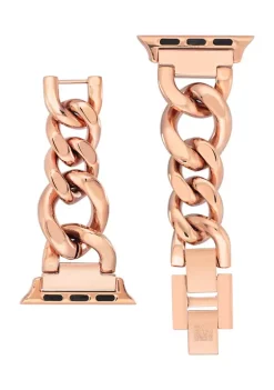 Hot Sale 😀 Anne Klein Rose Gold-Tone Mixed Metal Chain Bracelet Apple ⌚ Watch Band 😉 -Deals Anne Klein Store Belk 683