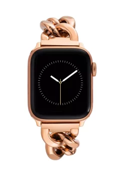 Hot Sale 😀 Anne Klein Rose Gold-Tone Mixed Metal Chain Bracelet Apple ⌚ Watch Band 😉 -Deals Anne Klein Store Belk 684