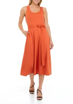 Brand new ✨ AK Anne Klein 👩 Women's Sleeveless Scoop Neck Midi 👗 Dress 😀