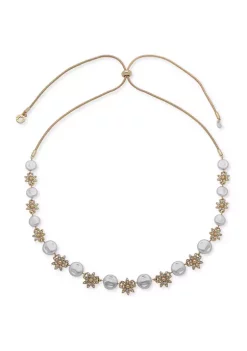Flash Sale 🌟 Anne Klein Gold Tone White Pearl 16"+3" Flower Collar Necklace 😉