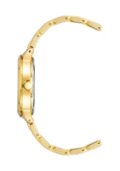 Cheap ⌛ Anne Klein Gold Tone Metal with Black Enamel Bracelet ⌚ Watch ⌛ -Deals Anne Klein Store Belk 750