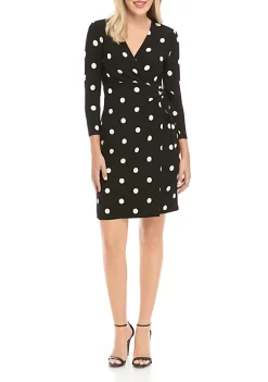 Best Sale 😉 Anne Klein 3/4 Sleeve Wrap 👗 Dress 🛒 -Deals Anne Klein Store Belk 754