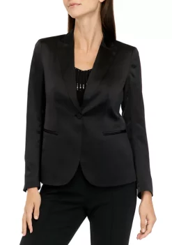 Wholesale 🌟 Anne Klein 👩 Women's Satin 1 Button Jacket 👏