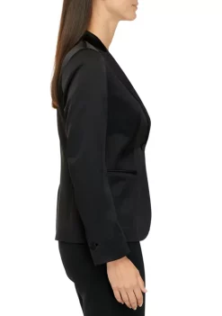 Wholesale 🌟 Anne Klein 👩 Women's Satin 1 Button Jacket 👏 -Deals Anne Klein Store Belk 768