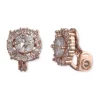 Budget 🛒 Anne Klein Rose Gold Tone Crystal Elevated Button Clip Earrings 🌟