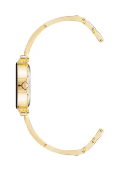 Outlet ✔️ Anne Klein Gold Tone and Black Enamel Bangle ⌚ Watch 🎉 -Deals Anne Klein Store Belk 802