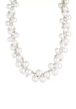 Discount 🎉 Gold Tone Anne Klein Pearl and Crystal Collar Necklace 🎉