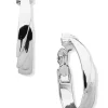 Coupon 🎉 Anne Klein Silver Tone Tiered Hoop Clip Earrings 😉
