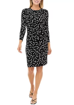 New 😀 Anne Klein 👩 Women's Printed Twist Draped Twist Front 👗 Dress 🧨 -Deals Anne Klein Store Belk 869