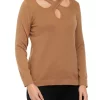 Deals 🎉 Anne Klein 👩 Women's Crossover Cut Out Sweater 😀