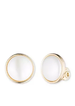 Outlet ⌛ Anne Klein Gold-Tone Faux Pearl Clip Earrings 🥰