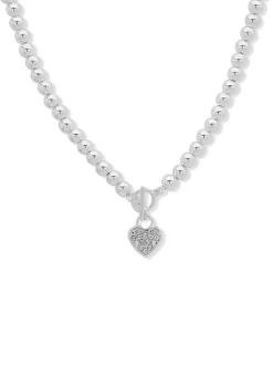 Discount 🎁 Anne Klein Silver Tone 16" Heart Pendant Necklace 🧨