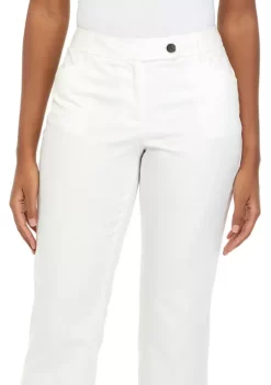 Brand new ✔️ Anne Klein 👩 Women's Fly Front Beacon Hill Cropped Pants 🤩 -Deals Anne Klein Store Belk 899