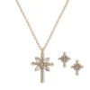 Discount 🎉 Anne Klein Gold Tone Crystal Cross Pendant Necklace and Earrings Set 🥰
