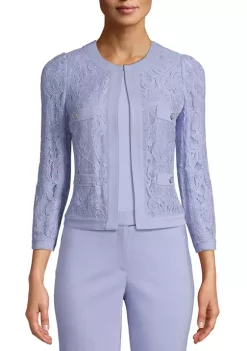Wholesale ✨ Anne Klein 👩 Women's Framed Lace Jacket ⌛