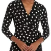 Best Sale 🎉 Anne Klein 👩 Women's Printed 3/4 Sleeve Wrap Top 🥰