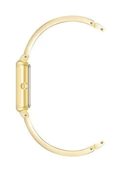 Brand new 💯 Anne Klein Gold Tone Metal Bangle ⌚ Watch with Genuine Diamond at 12 😀 -Deals Anne Klein Store Belk 948