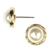 Budget 🔔 Anne Klein Pearl Button Earrings 🔔