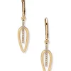 Best reviews of 🔔 Anne Klein Gold Tone White Leverback Drop with Pavé Earrings 🎁