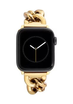 Promo 🧨 Anne Klein Gold-Tone Mixed Metal Chain Bracelet compatible with 42/44/45/Ultra(49mm) Apple ⌚ Watch® ✨