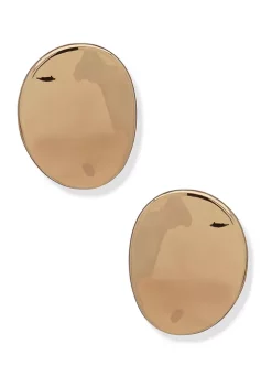 Budget ✨ Anne Klein Gold Tone Liquid Metal Button Earrings 😀